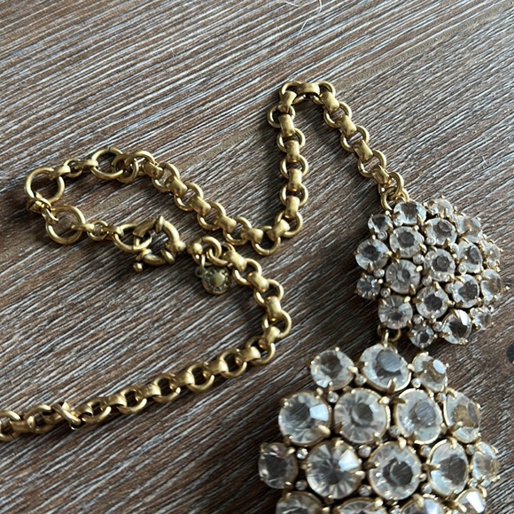 j.crew Gold Crystal studded Necklace - Picture 3 of 6